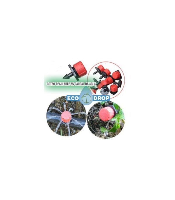 Pack Riego 10 Goteros de Caudal Regulable